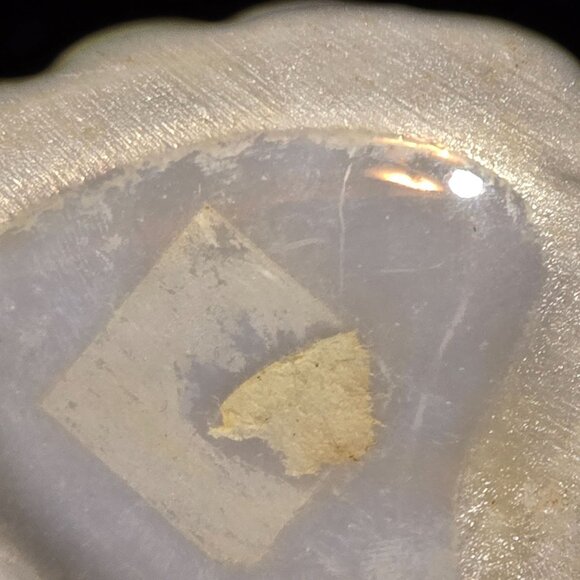 Vintage Iridescent Porcelain Trinket Box With Rose Lid Detail - Picture 5 of 8